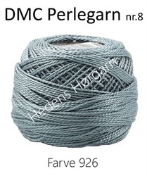 DMC Perlegarn nr. 8 farve 926 blågrå